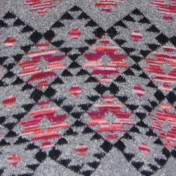 boho western size extra large womens sweater black gray casual dress coat knit - Picture 6 of 6